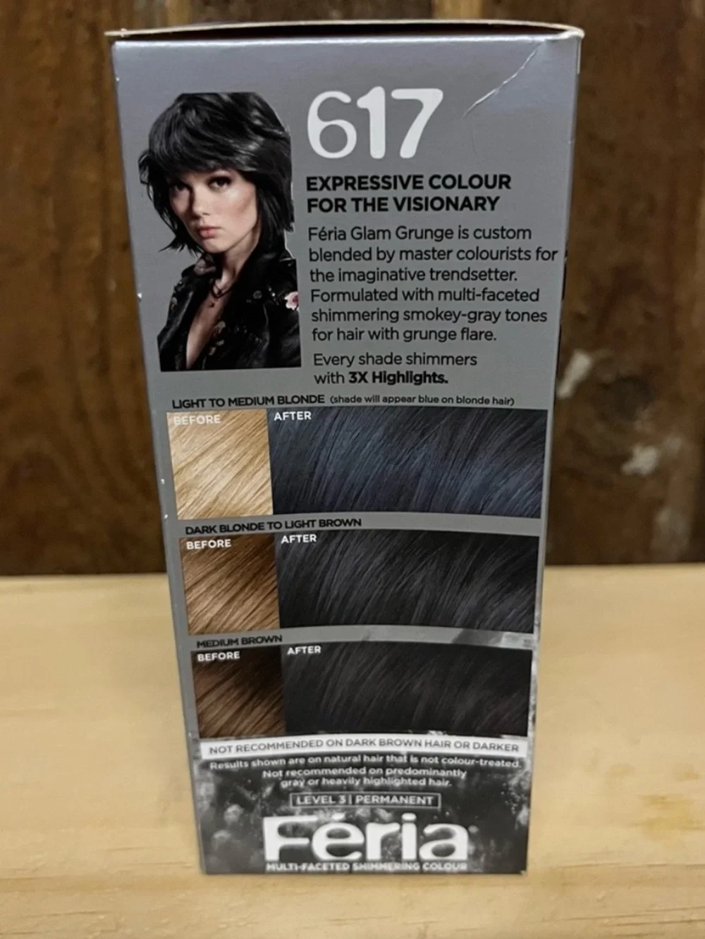 L’Oréal Féria 2 Glam Grunge Shimmering Hair Color 617 Vintage Teal Halloween